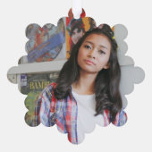 Sweet 16 Script Car Photo Snowflake Ornament Kaart (Achterkant)