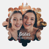 Sweet 16 Script Photo Bestie Snowflake Ornament (Achterkant)