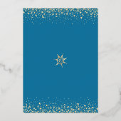 Sweet 16 Script Turquoise Waterverf Echt Goud Folie Uitnodiging (Achterkant)