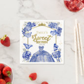 Sweet 16 servetten vlinder koningsblauw jurkje blo (Insitu)