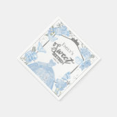 Sweet 16 servetten vlinder stoffig blauw jurkje bl (Hoek)