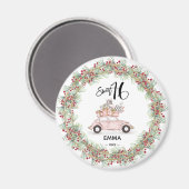 Sweet 16 Signature Script Car Greenery Holiday Magneet (Voorkant / Achterkant)