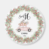 Sweet 16 Signature Script Car Greenery Holiday Magneet (Voorkant)