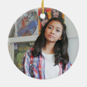 Sweet 16 Signature Script Car Photo Greenery Keramisch Ornament (Achterkant)