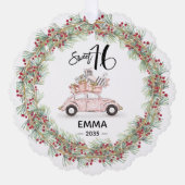 Sweet 16 Signature Script Car Photo Greenery Ornament Kaart (Voorkant)