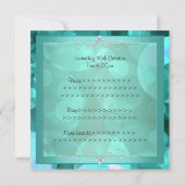 Sweet 16 Silver Blauwgroen Bubbles Metaal Lijst Pa Kaart (Achterkant)