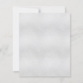 Sweet 16 silver blue glitter party invitation (Achterkant)