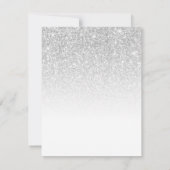 Sweet 16 Silver Glitter Glamoureuze partijuitnodig Kaart (Achterkant)