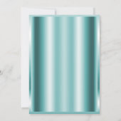 SWEET 16 Sixteen Aqua & Silver Confetti Corners Kaart (Achterkant)