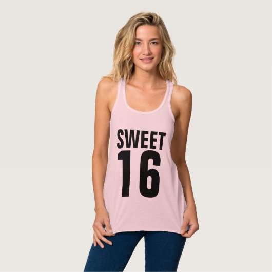 SWEET 16 SIXTEEN GIRLS BIRTHDAY T-SHIRTS (Volledige Voorkant)