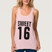 SWEET 16 SIXTEEN GIRLS BIRTHDAY T-SHIRTS (Voorkant)