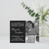  Sweet 16 Sixteen Kaart Invitation (Staand voorkant)