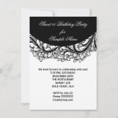 Sweet 16 Sixteen zwarte foto Kaart (Achterkant)