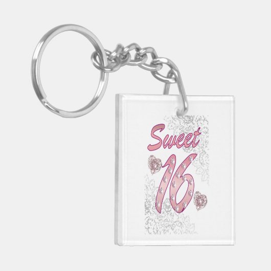 Sweet 16-sleutelring sleutelhanger (Voorkant Links)