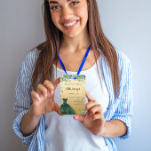 Sweet 16 smaragdgroene goudjurk badge