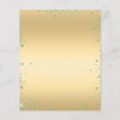 Sweet 16 smaragdgroene goudjurk bloembudget flyer (Achterkant)