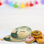 Sweet 16 smaragdgroene jurk goud papieren bordje