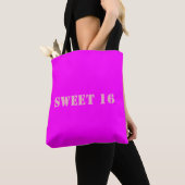 Sweet 16 Solid Pink Magenta Tote Bag (Dichtbij)