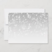 Sweet 16 Sparkle Lights, datum Silver Bokeh Save The Date (Achterkant)