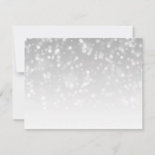 Sweet 16 Sparkle Lights, datum Silver Bokeh Save The Date (Achterkant)