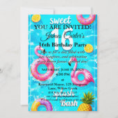 Sweet 16 Splash Bash: Uitnodiging voor het zwembad (Voorkant)