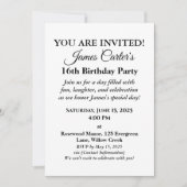 Sweet 16 Splash Bash: Uitnodiging voor het zwembad (Voorkant)