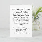 Sweet 16 Splash Bash: Uitnodiging voor het zwembad (Staand voorkant)