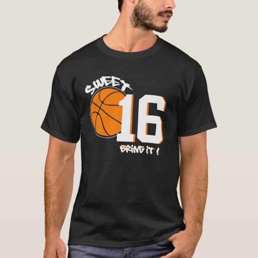 SWEET 16 SPORT Geïnspireerd GRAFISCH T-shirt op za (Voorkant)