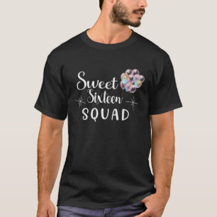 Sweet 16 Squad Verjaardag Matching Familie Groep T T-shirt