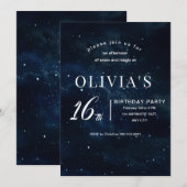 Sweet 16 Sterrennacht Verjaardag onder de sterren Kaart (Voorkant / Achterkant)