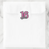 Sweet 16 sticker/seal classic rond ronde sticker (Tas)