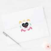 Sweet 16 Stickers: Spring Pastel Chevron Print Vierkante Sticker (Envelop)