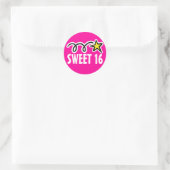 Sweet 16 stickers voor zestiende verjaardagsfeestj (Tas)