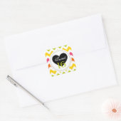 Sweet 16 Stickers: Zomerpastel Chevron Print Vierkante Sticker (Envelop)