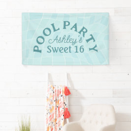 Sweet 16 Summer Pool Party Banner