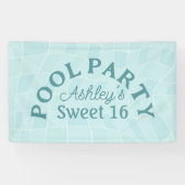 Sweet 16 Summer Pool Party Banner (Horizontaal)