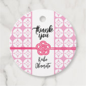 Sweet 16 Sushi feest 花菱七宝紋 Hanabishi Shippo Bedankjes Labels (Voorkant)