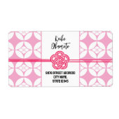 Sweet 16 Sushi feest 花菱七宝紋 Hanabishi Shippo Etiket (Voorkant)