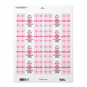 Sweet 16 Sushi feest 花菱七宝紋 Hanabishi Shippo Etiket (Full Sheet)