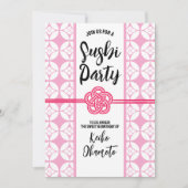 Sweet 16 Sushi feest 花菱七宝紋 Hanabishi Shippo Kaart (Voorkant)