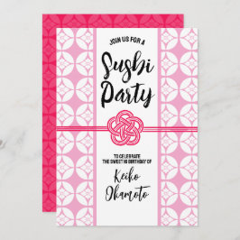 Sweet 16 Sushi feest 花菱七宝紋 Hanabishi Shippo Kaart