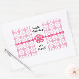 Sweet 16 Sushi feest 花菱七宝紋 Hanabishi Shippo Rechthoekige Sticker