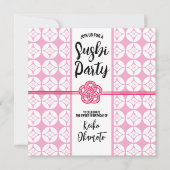 Sweet 16 Sushi feest 花菱七宝紋 Hanabishi Shippo Save The Date (Voorkant)