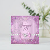 Sweet 16 Sweet Sixteen  Roze Pearl Kaart (Staand voorkant)