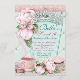 Sweet 16 Tea Party uitnodiging