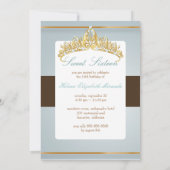 Sweet 16/tiara/blue topaz uitnodigingen (Achterkant)