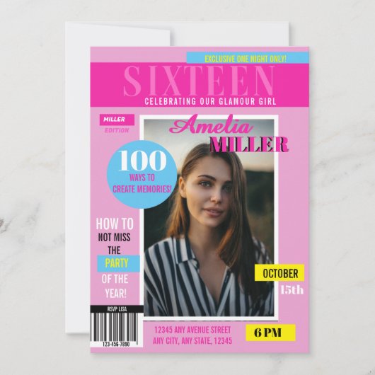 Sweet 16 | Tijdschrift Kaart (Voorkant)