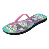 Sweet 16 toont Neon Diamond harten! NAAM TOEVOEGEN Teenslippers (Schuin)