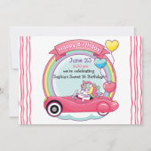 Sweet 16 Trendsetter Unicorn Birthday Parade Kaart (Voorkant)