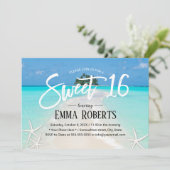 Sweet 16 Tropisch Island Summer Starfish Beach Kaart (Staand voorkant)